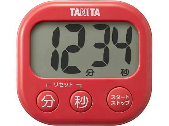 タニタ 抗菌でか見えタイマー レッド TD429RD タニタ 抗菌でか見えタイマー レッド TD429RD