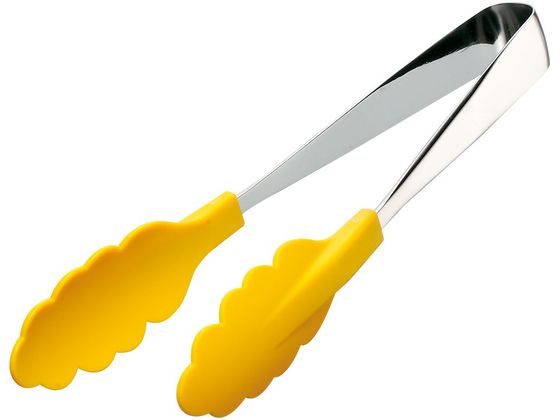 田辺金具 抗菌耐熱カラートング 小 200mm 黄