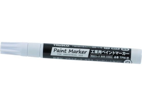 TRUSCO 工業用ペイントマーカー油性中字 白 TPM-W TRUSCO 工業用ペイントマーカー油性中字 白 TPM-W
