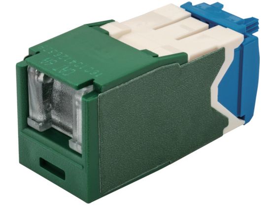 パンドウイット カテゴリ6A シャッター付モジュラージャック 緑