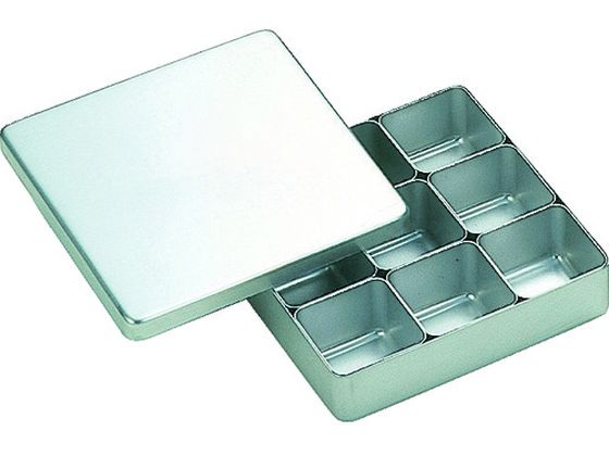 TRUSCO アルミ検食容器 ボックス9個付 150×150×38 AFS-150