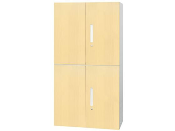 Netforce 両開き書庫2台 セット 2段 木目 NA Netforce 両開き書庫2台 セット 2段 木目 NA