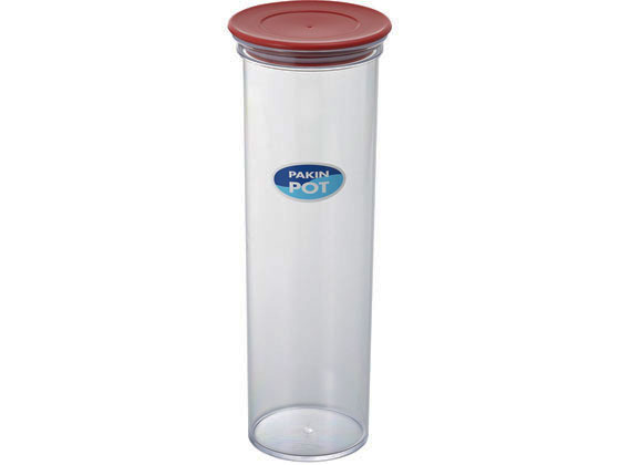 エンテック パッキン付ポット1450ml レッド 箱入 1039R