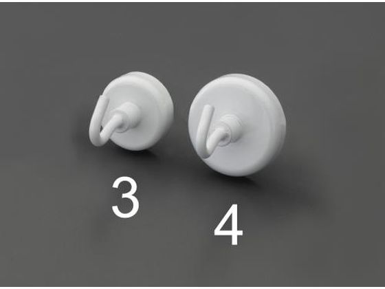 エスコ マグネットフック 2個 φ25×8mm EA781GB-3
