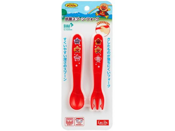 レック アンパンマン 抗菌 スプーン・フォーク レッド A00268 レック アンパンマン 抗菌 スプーン・フォーク レッド A00268