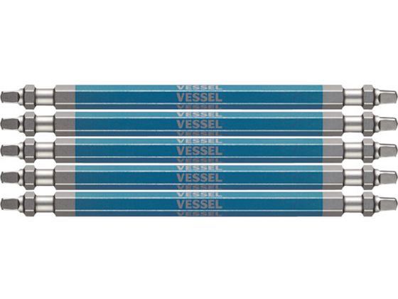 ベッセル 剛彩ビット 5本組 (両頭スクエア) SQ3×110mm GS5P-44 ベッセル 剛彩ビット 5本組 (両頭スクエア) SQ3×110mm GS5P-44