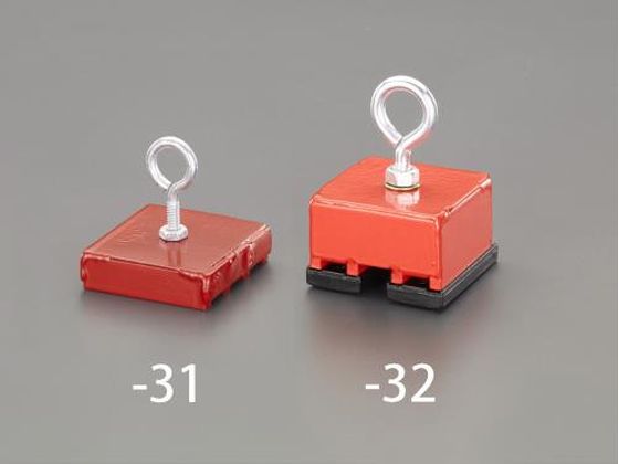エスコ 超強力マグネット アイボルト付 50×50mm EA781GC-31