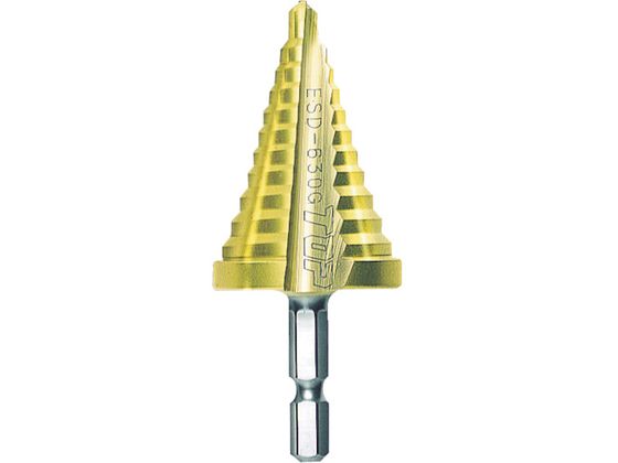TOP 電動ドリル用ステップドリル 10段 4〜22mm ゴールドタイプ ESD-422G TOP 電動ドリル用ステップドリル 10段 4〜22mm ゴールドタイプ ESD-422G