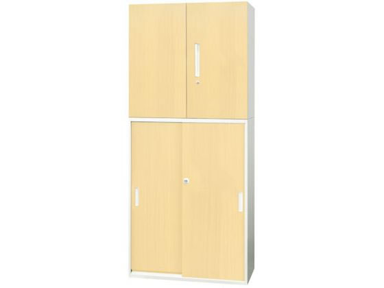 Netforce 両開き書庫+引戸書庫 セット 2×3段 木目 NA Netforce 両開き書庫+引戸書庫 セット 2×3段 木目 NA