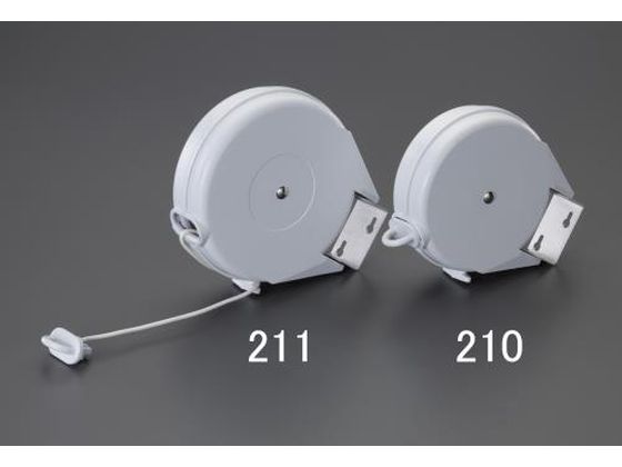 エスコ 物干しロープ 収納式 φ4mm×6.1m EA951FB-210 エスコ 物干しロープ 収納式 φ4mm×6.1m EA951FB-210
