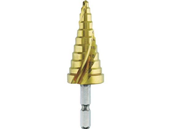 TOP 電動ドリル用六角シャンクスパイラルステップドリル ゴールドタイプ ESD-422SG TOP 電動ドリル用六角シャンクスパイラルステップドリル ゴールドタイプ ESD-422SG