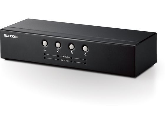 エレコム KVMスイッチ 切替器 PC4台 バスパワー KVM-NVXSN4 エレコム KVMスイッチ 切替器 PC4台 バスパワー KVM-NVXSN4