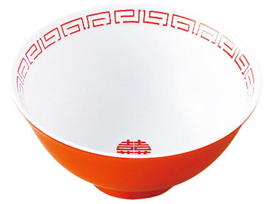 エンテック スープ椀 白 赤 CA-40