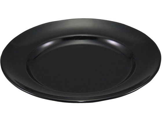 エンテック ラーメン丼受皿 小 (平皿20cm) (黒) NO.26AB