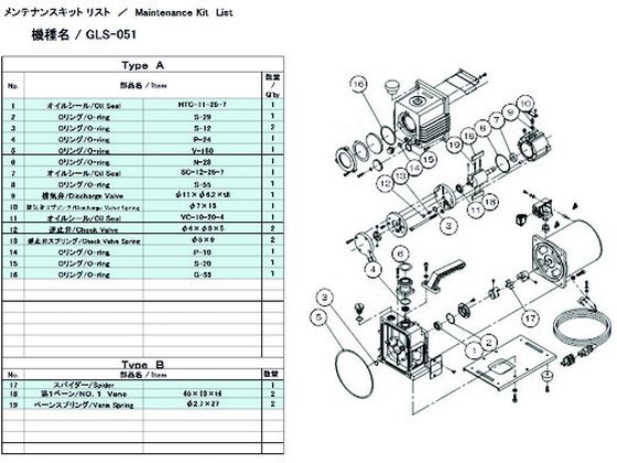 ULVAC GLS-051peiXLbgB GLS-051 MAINTENANCEKIT B