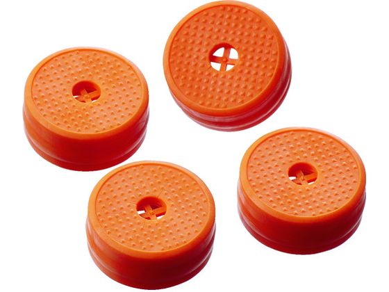 TRUSCO 樹脂台車 交換用すべり止めゴム オレンジ 4個入り TRUSCO 樹脂台車 交換用すべり止めゴム オレンジ 4個入り