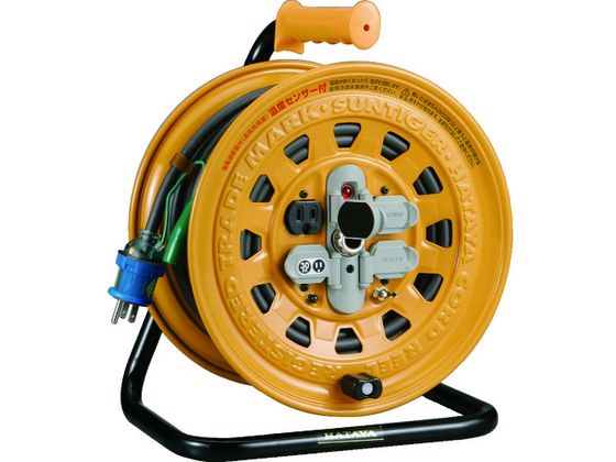 ハタヤ 温度センサー付コードリール 単相100V 30mアース付・ブレーカー付 BG-301KXS ハタヤ 温度センサー付コードリール 単相100V 30mアース付・ブレーカー付 BG-301KXS
