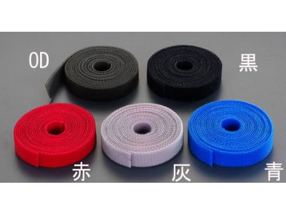 エスコ マジックバンド 両面 灰 20mm×3.0m EA944M-26