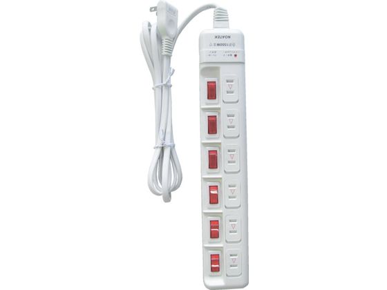 ノア 雷ガード付 6ヶ口6スイッチ省エネタップホコリカバー付 NC-2463S