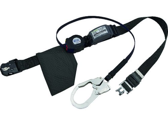 S2NEOライトロック装置付巻取器式胴ベルト黒ワンタッチバックル