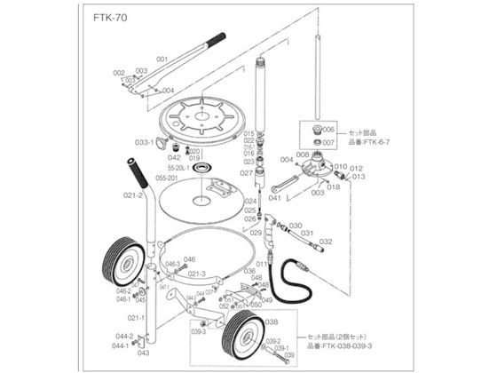 TRUSCO FTK70用 固定プレート FTK-049
