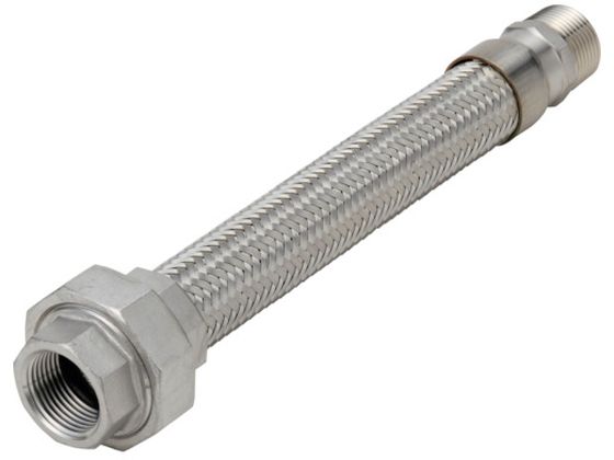 NFK ユニオン・ニップル式フレキシブルホース 継手SUS304(ALLSUS304) 10A×300L NK-1900 SUS304-10A-300L NFK ユニオン・ニップル式フレキシブルホース 継手SUS304(ALLSUS304) 10A×300L NK-1900 SUS304-10A-300L