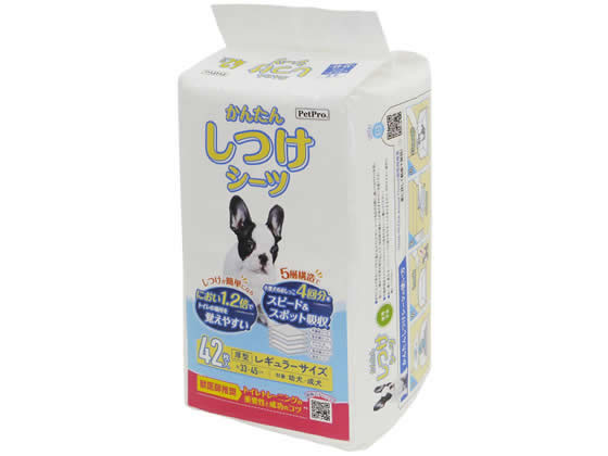 ペットプロジャパン かんたんしつけシーツレギュラー 42枚