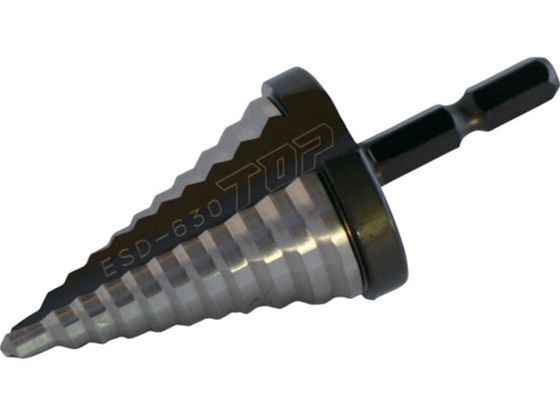 TOP 電動ドリル用ステップドリル 11段 6〜30mm ESD-630 TOP 電動ドリル用ステップドリル 11段 6〜30mm ESD-630
