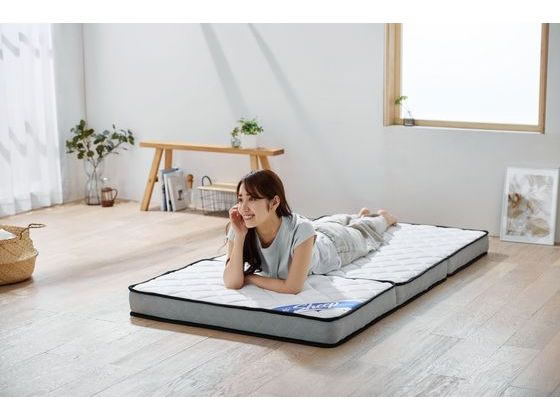 アイリス 三つ折りポケットコイルマットレス シングル ホワイト TCM9-S マットレス シングル 三つ折り ポケットコイル 厚さ17cm TCM9-S