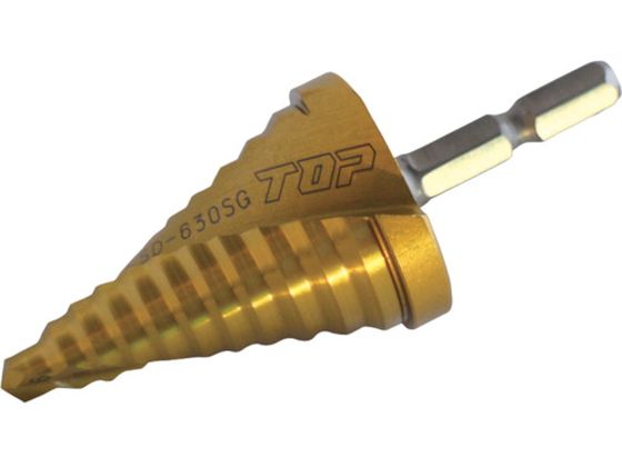 TOP 電動ドリル用六角シャンクスパイラルステップドリル ゴールドタイプ ESD-630SG TOP 電動ドリル用六角シャンクスパイラルステップドリル ゴールドタイプ ESD-630SG