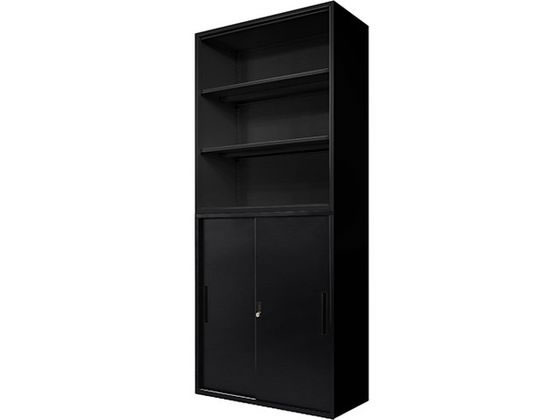Netforce オープン+引戸書庫 2台セット 幅900×奥行400mm BK Netforce オープン+引戸書庫 2台セット 幅900×奥行400mm BK