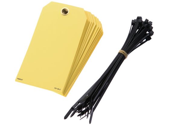 パンドウイット 書き込み用カラータグ 黄 (25枚入) PVT-95-Q
