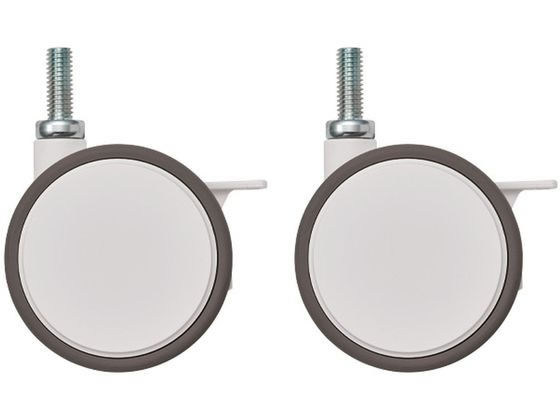 エレクター ベーシックシリーズ 双輪キャスター ストッパー付75mm WH(2個入)
