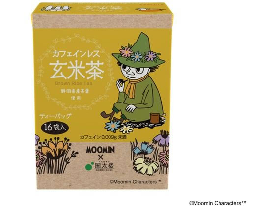国太楼 ムーミン カフェインレス 玄米茶 三角ティーバッグ 16P 国太楼 ムーミン カフェインレス 玄米茶 三角ティーバッグ 16P