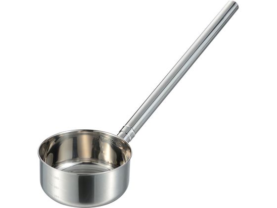 カシワ 18-8ステンレス柄 目盛付水杓子 12cm (500cc)