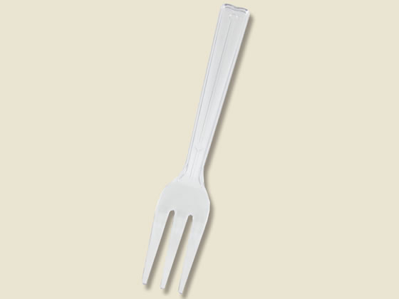 シモジマ ヘイコープラフォーク 12cm 透明 バラ 100本 4513013