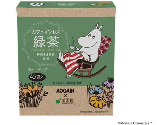 国太楼 ムーミン カフェインレス 緑茶 三角ティーバッグ 40P 国太楼 ムーミン カフェインレス 緑茶 三角ティーバッグ 40P