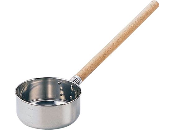 カシワ 18-8水杓子 14cm (1000cc) 目盛付