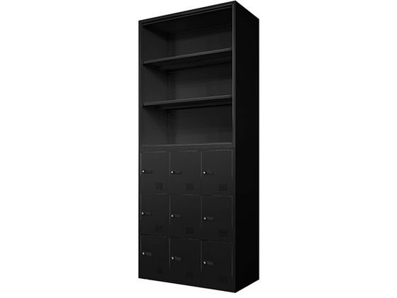 Netforce オープン書庫+9人用ロッカー 2台セット 幅900mm BK Netforce オープン書庫+9人用ロッカー 2台セット 幅900mm BK