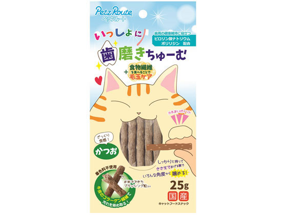 ペッツルート いっしょに 歯磨きちゅーむ かつお 25g ペッツルート いっしょに 歯磨きちゅーむ かつお 25g