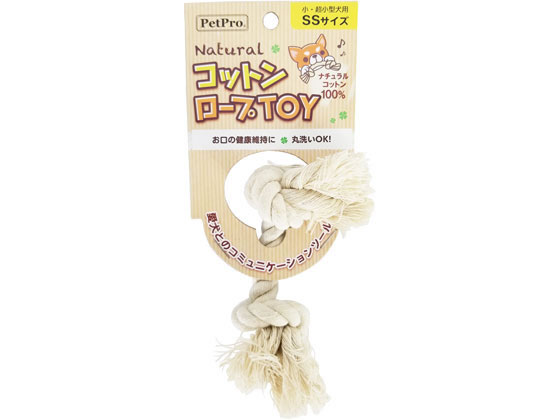 ペットプロ ナチュラルコットンロープTOY SSサイズ ペットプロ ナチュラルコットンロープTOY SSサイズ