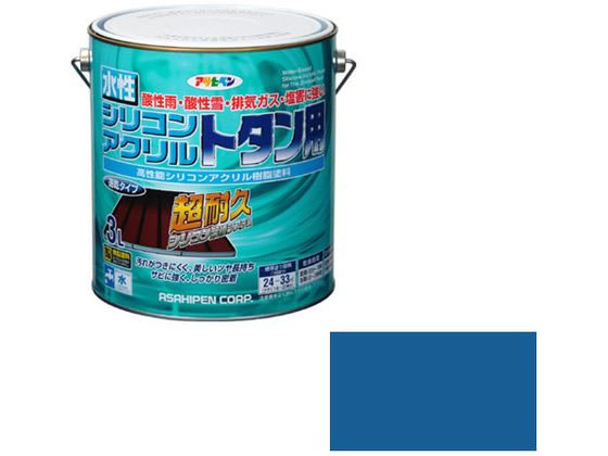 アサヒペン 水性シリコンアクリルトタン用 3L スカイブルー