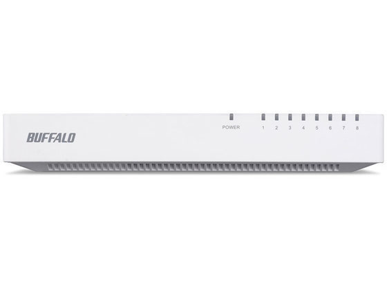 バッファロー スイッチングハブ 電源内蔵 8ポート LSW4-TX-8NP WH