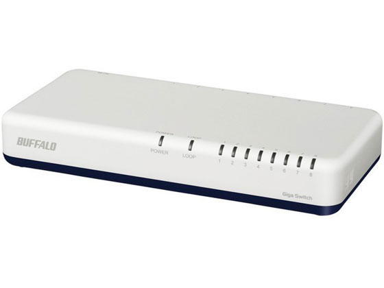 バッファロー Giga8ポートスイッチングハブ電源内蔵 LSW6-GT-8NP WH