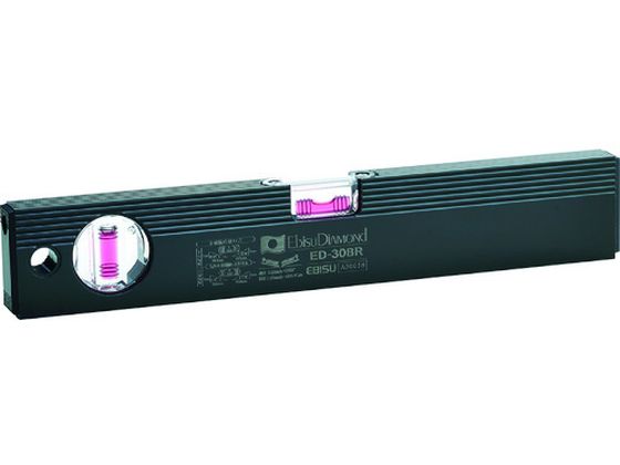 エビスダイヤモンド ベーシックレベルブラック 300mm ブラック/レッド ED-30BR エビスダイヤモンド ベーシックレベルブラック 300mm ブラック/レッド ED-30BR
