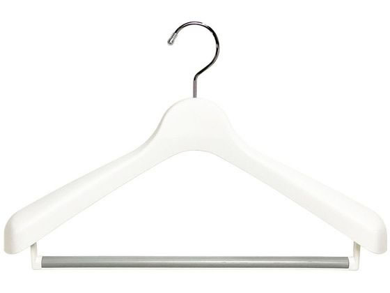 ●カラー：ホワイト●商品本体サイズ：幅４０×高さ２５．５×厚さ５ｃｍ●商品重量：１４０ｇ●材質：本体／ポリプロピレン、ストップバー／ハイインパクトスチロール・ラバー加工、フック／鉄・メッキ加工●１本