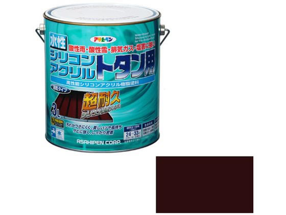 アサヒペン 水性シリコンアクリルトタン用 3L こげ茶