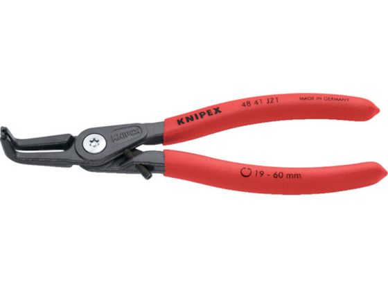 KNIPEX 16 -60mm 穴用スナップリングプライヤー 曲 4841-J21 KNIPEX 16 -60mm 穴用スナップリングプライヤー 曲 4841-J21