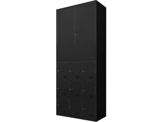 Netforce 両開き書庫+9人用ロッカー 2台セット 幅900mm BK Netforce 両開き書庫+9人用ロッカー 2台セット 幅900mm BK