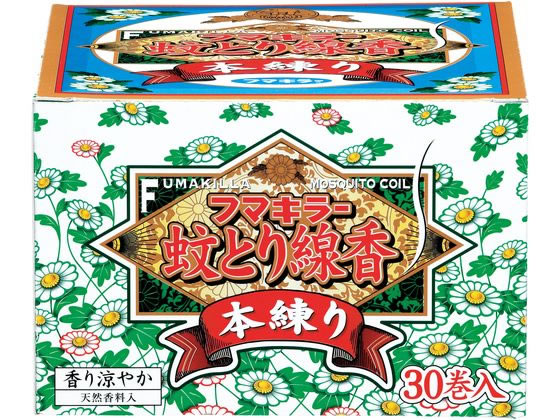 フマキラー 蚊とり線香本練り 30巻函入 フマキラー 蚊とり線香本練り 30巻函入